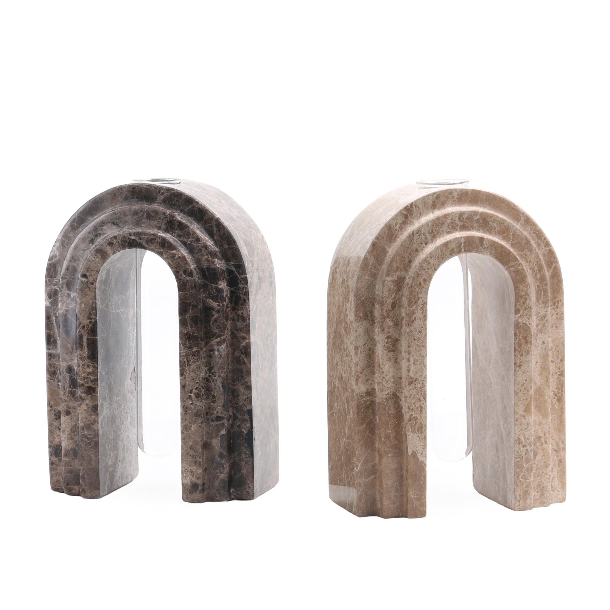 Lunarc Marble Arch Vase - Dark Coffee Homewares Kim-Core