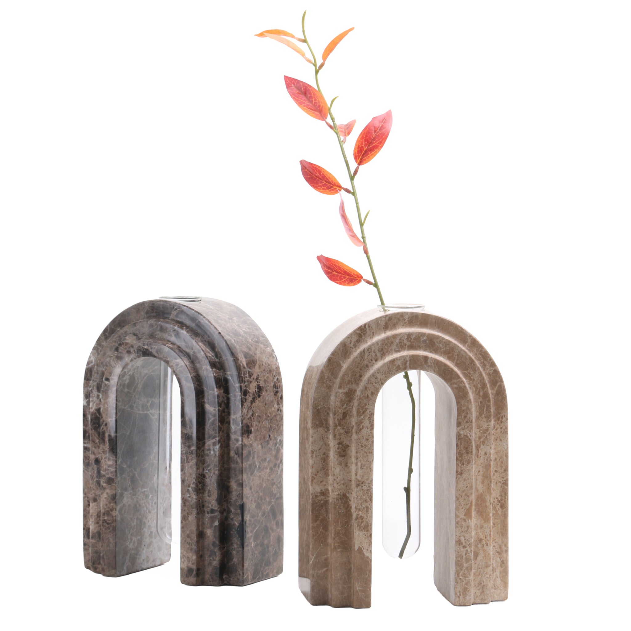 Lunarc Marble Arch Vase - Dark Coffee Homewares Kim-Core