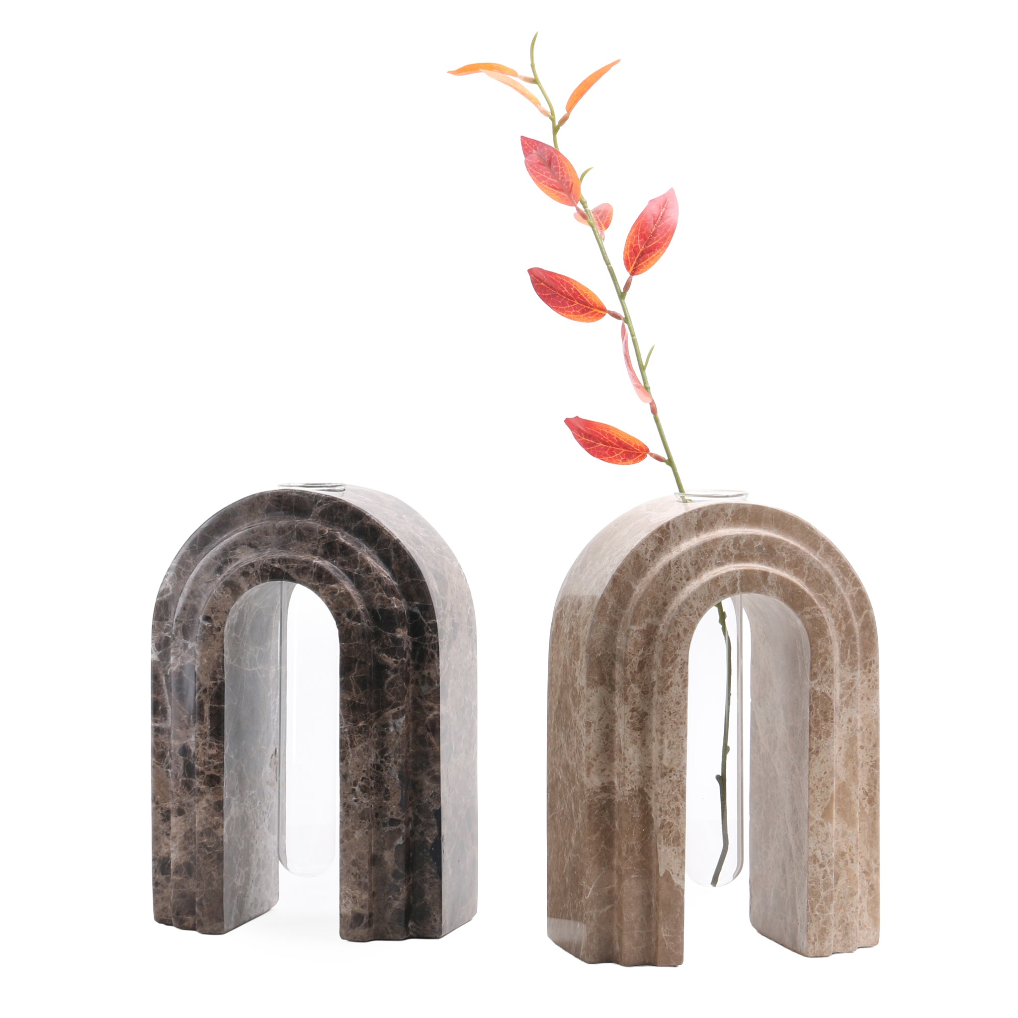 Lunarc Marble Arch Vase - Dark Coffee Homewares Kim-Core