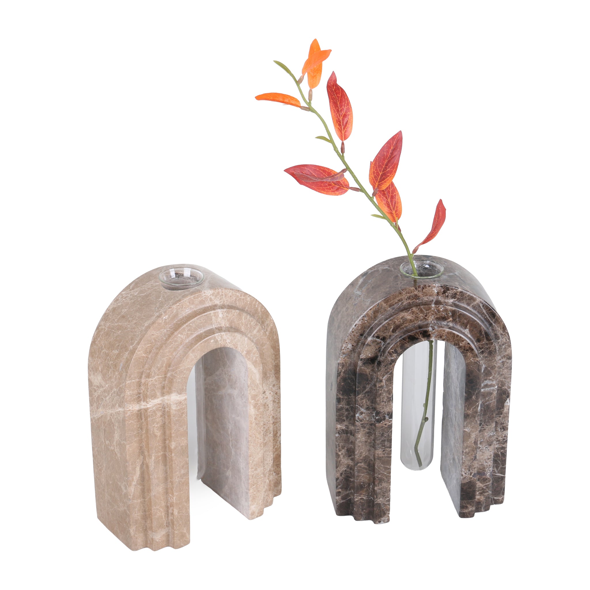 Lunarc Marble Arch Vase - Dark Coffee Homewares Kim-Core
