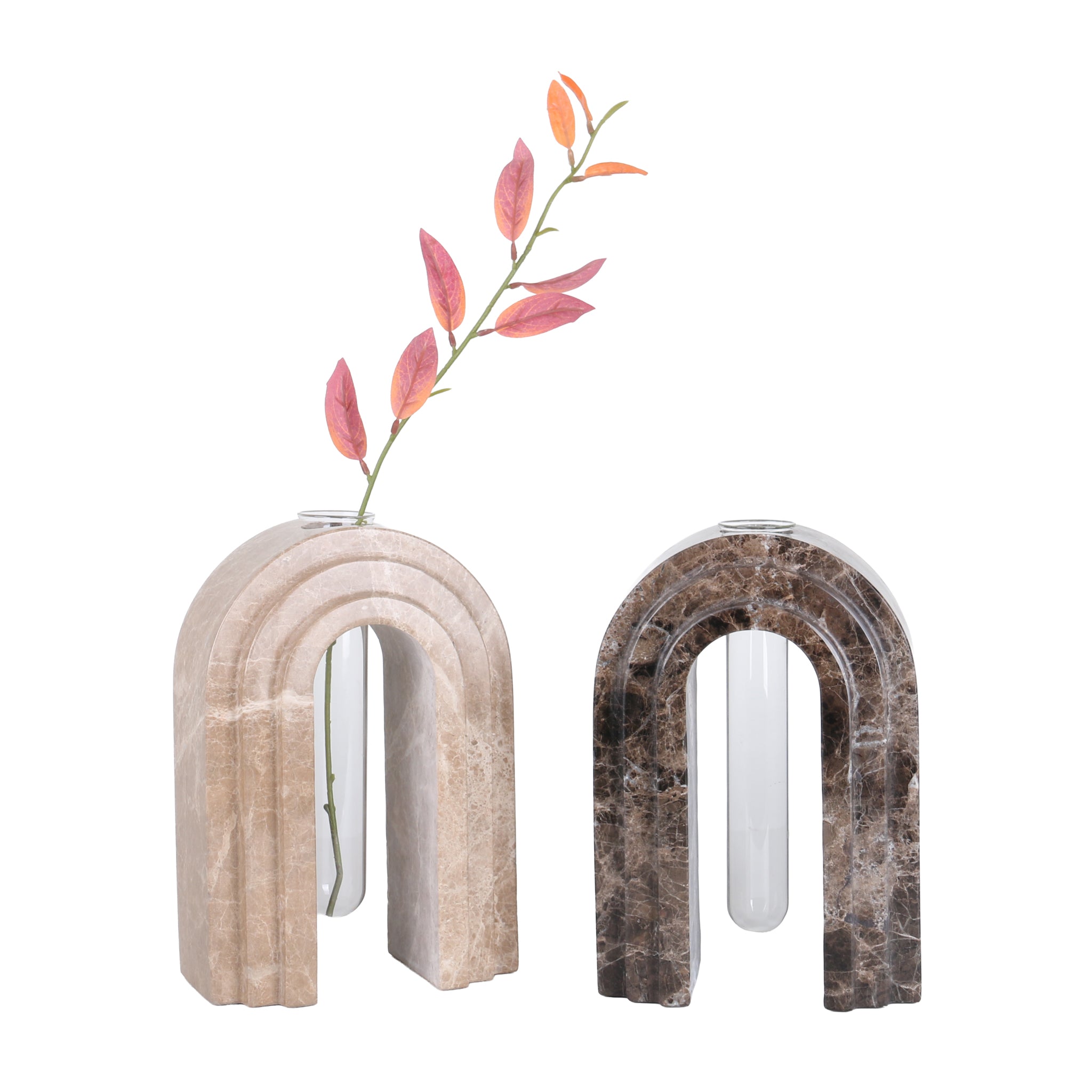Lunarc Marble Arch Vase - Dark Coffee Homewares Kim-Core