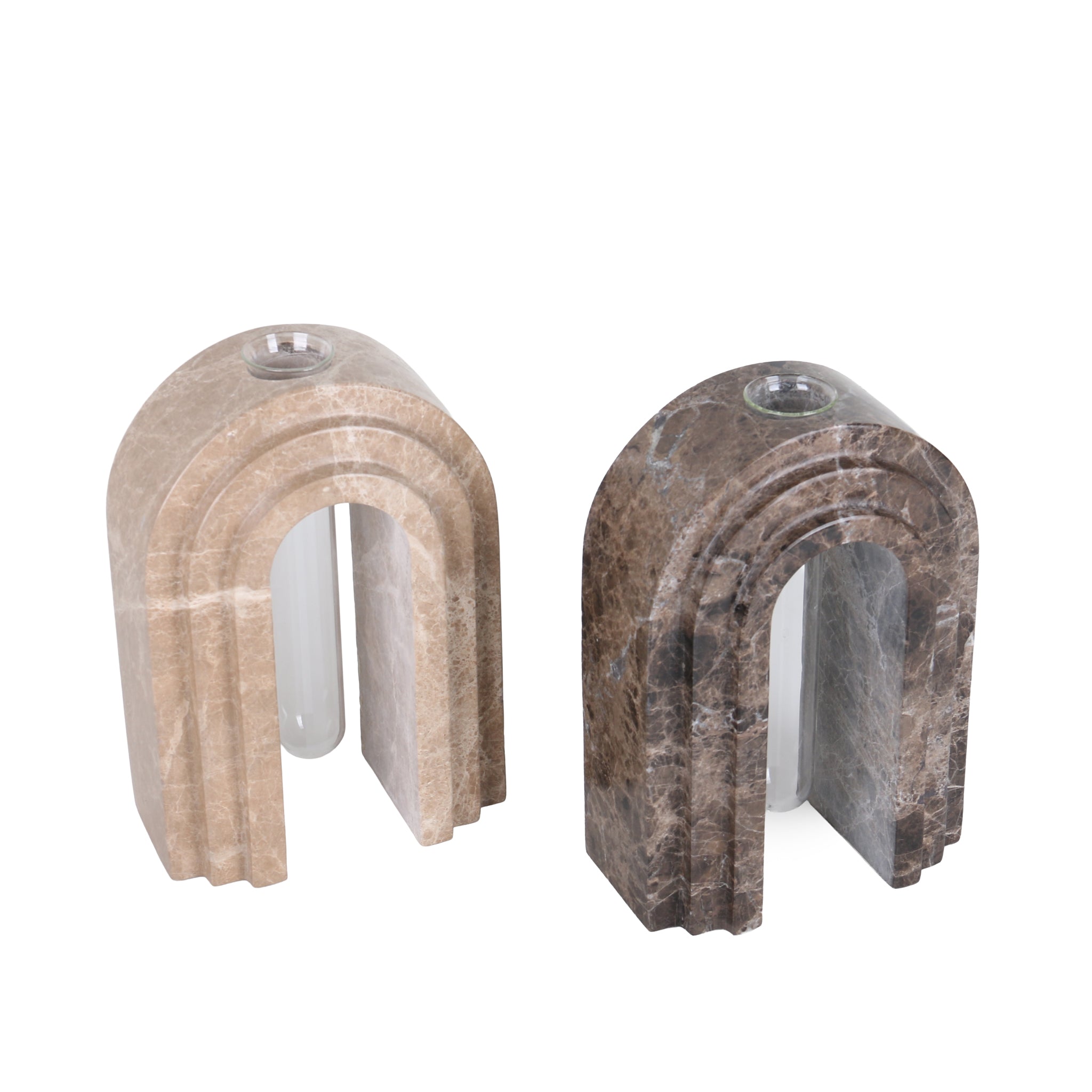 Lunarc Marble Arch Vase - Dark Coffee Homewares Kim-Core