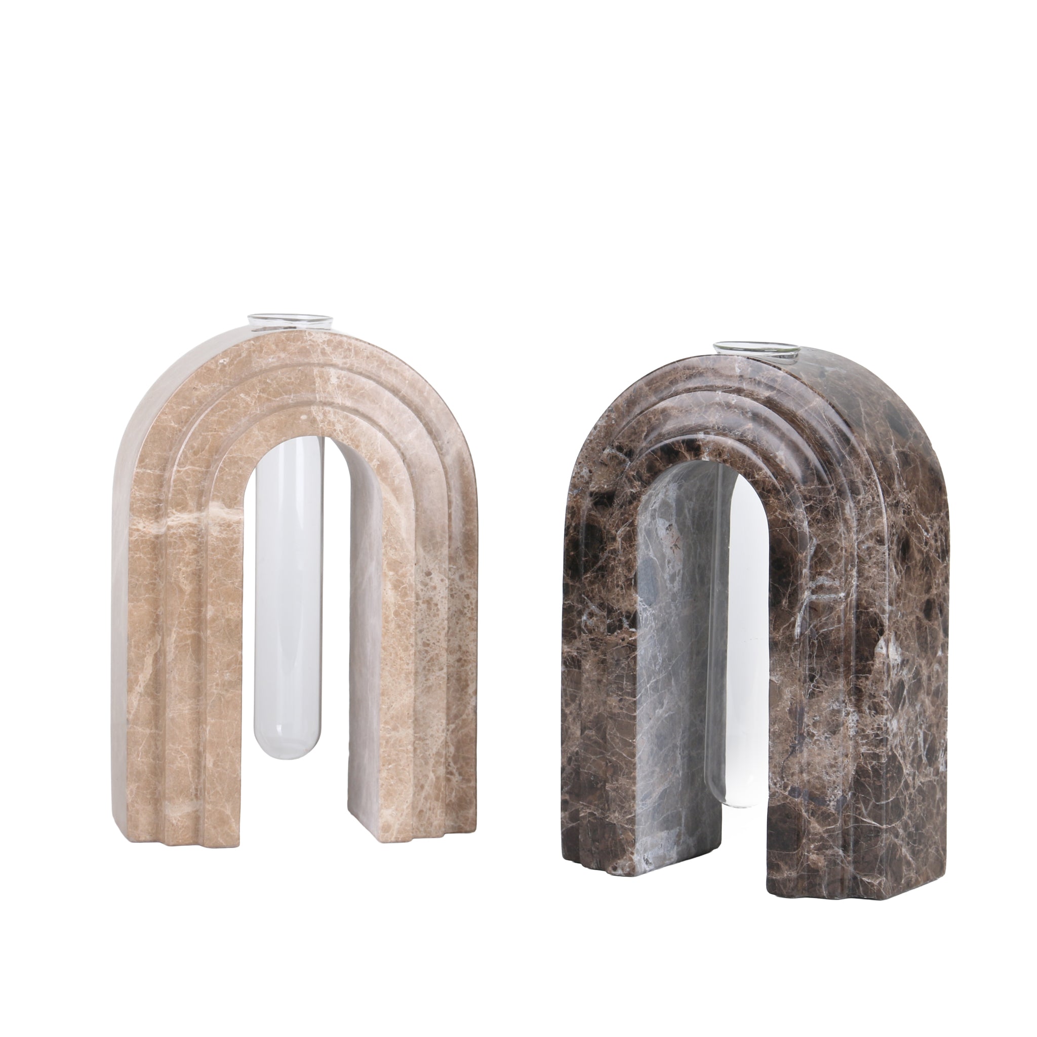 Lunarc Marble Arch Vase - Dark Coffee Homewares Kim-Core
