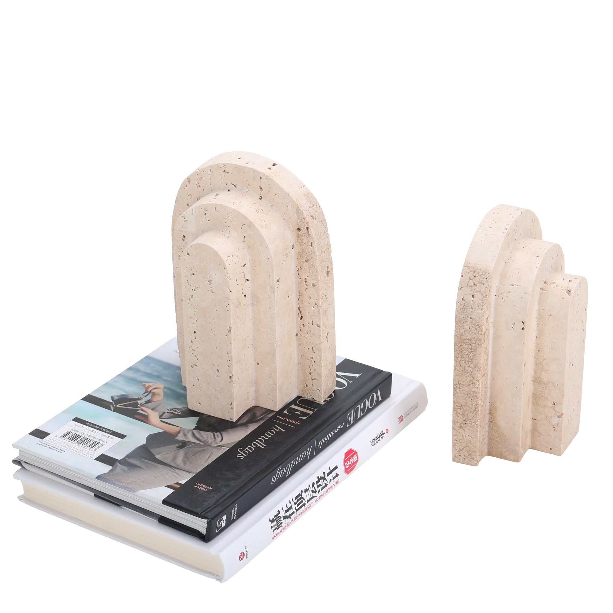 Nuvon Stone Bookend - Beige Homewares Kim-Core