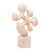 Sava Geometric Marble Sculpture - Beige Homewares Kim-Core