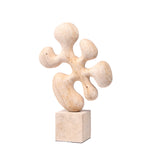 Sava Geometric Marble Sculpture - Beige Homewares Kim-Core