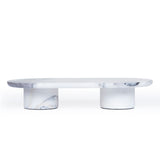 Elari Natural Marble Tray - White Homewares Kim-Core