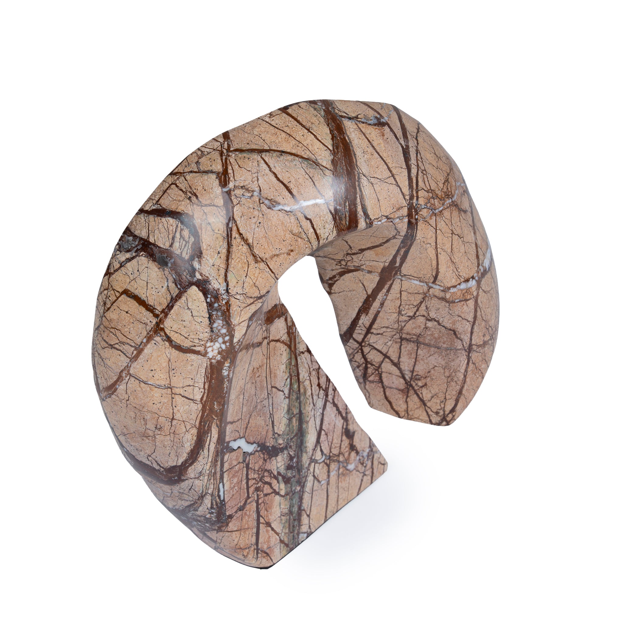 Orvia Sea Waves Marble Sculpture - Brown Homewares Kim-Core