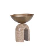 Cavo Arc Pedestal Metal Small Tray - Antique Brass Homewares Kim-Core