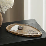 Orva Leaf Shaped Marble Plate - Coffee Homewares Floco-Core