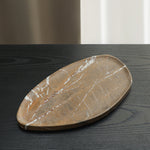 Orva Leaf Shaped Marble Plate - Coffee Homewares Floco-Core