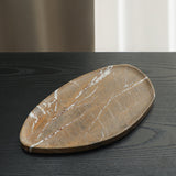 Orva Leaf Shaped Marble Plate - Coffee Homewares Floco-Core