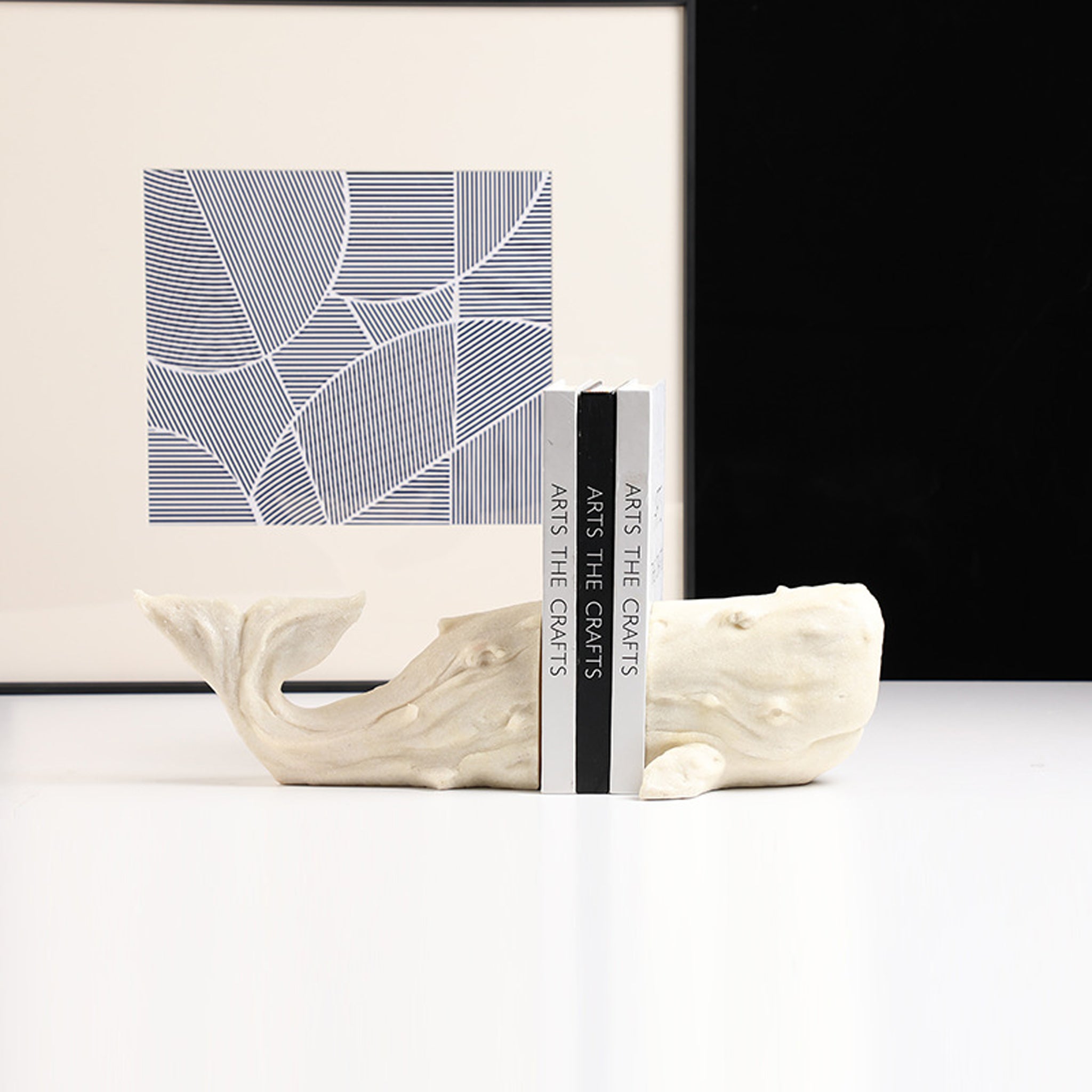 Sandstone Whale Bookend - White Homewares Floco-Core