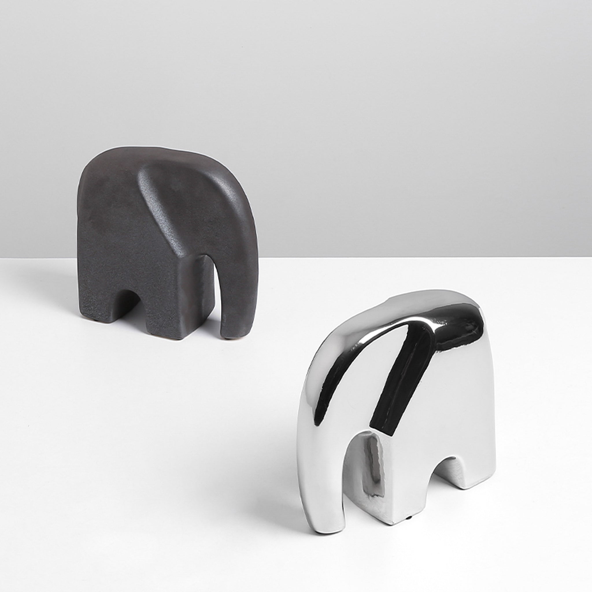 Ceramic Elephant Sclupture - Silver Homewares Floco-Core