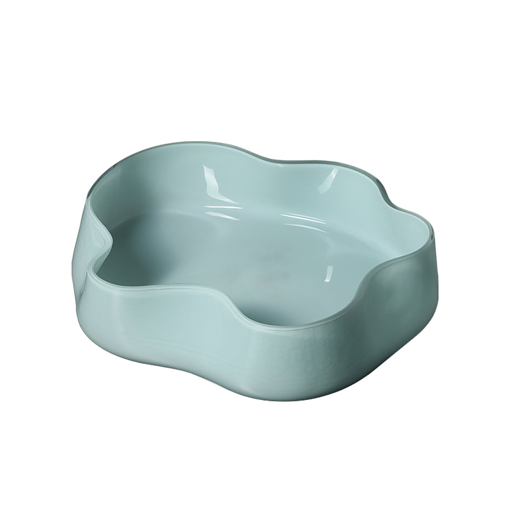 Ondra Glass Petal Plate A - Blue Homewares Floco-Core