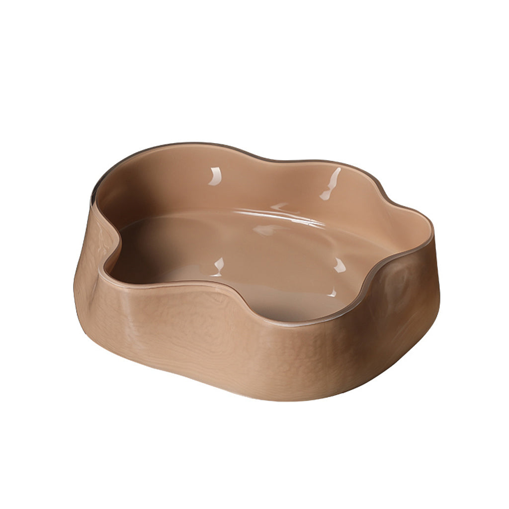 Ondra Glass Petal Plate A - Coffee Homewares Floco-Core