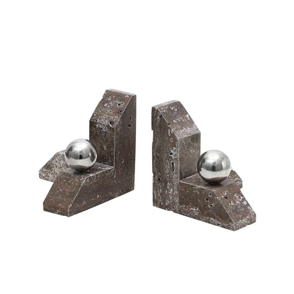 Mirello Marble Ballpoint Bookend - Grey Homewares Floco-Core