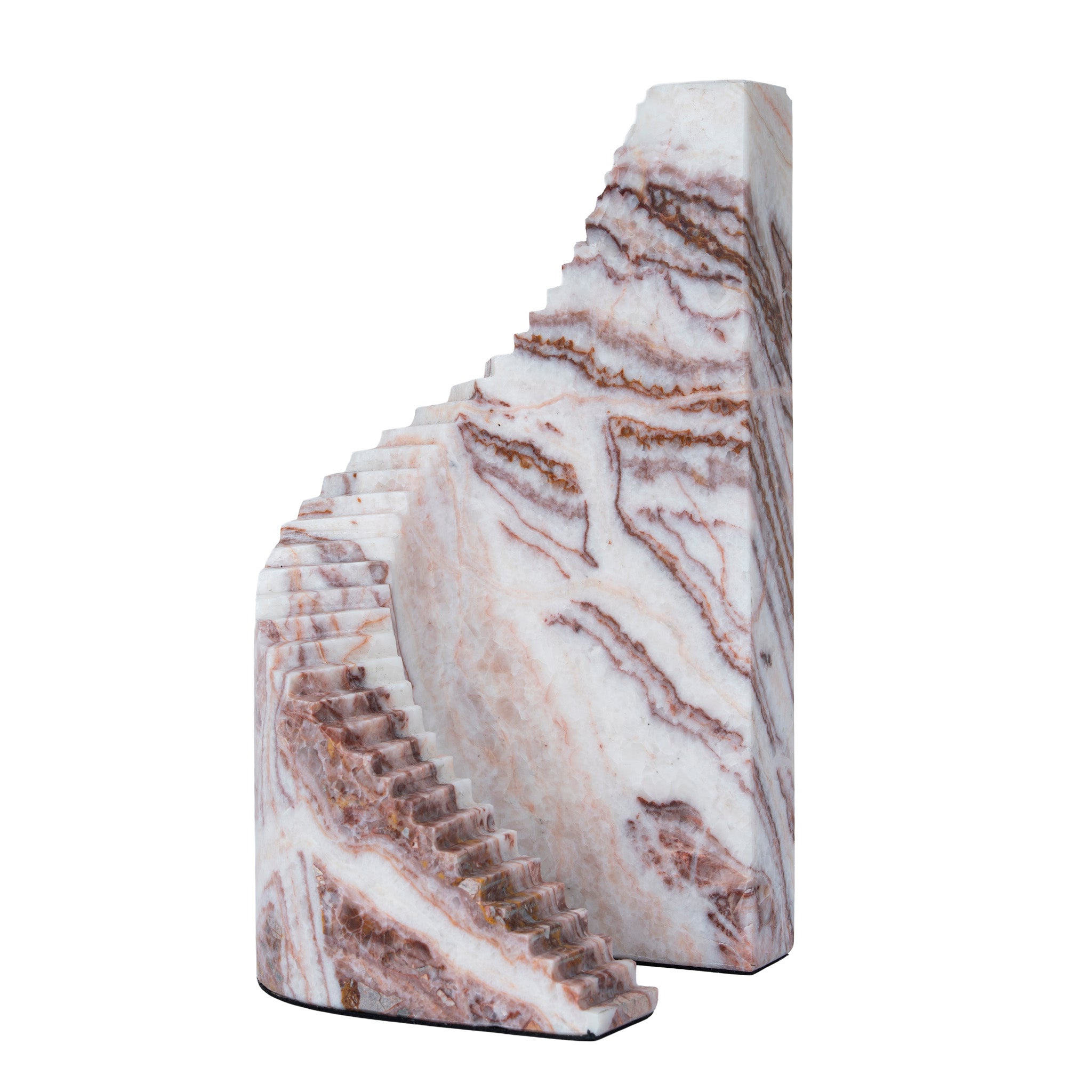 Tavira Step Marble Sculpture - Red Ochre Homewares Kim-Core