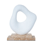 Obira Organic Shape Marble Sculpture - Clay White Homewares Kim-Core