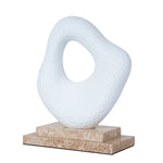 Obira Organic Shape Marble Sculpture - Clay White Homewares Kim-Core
