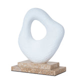 Obira Organic Shape Marble Sculpture - Clay White Homewares Kim-Core