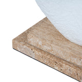Obira Organic Shape Marble Sculpture - Clay White Homewares Kim-Core