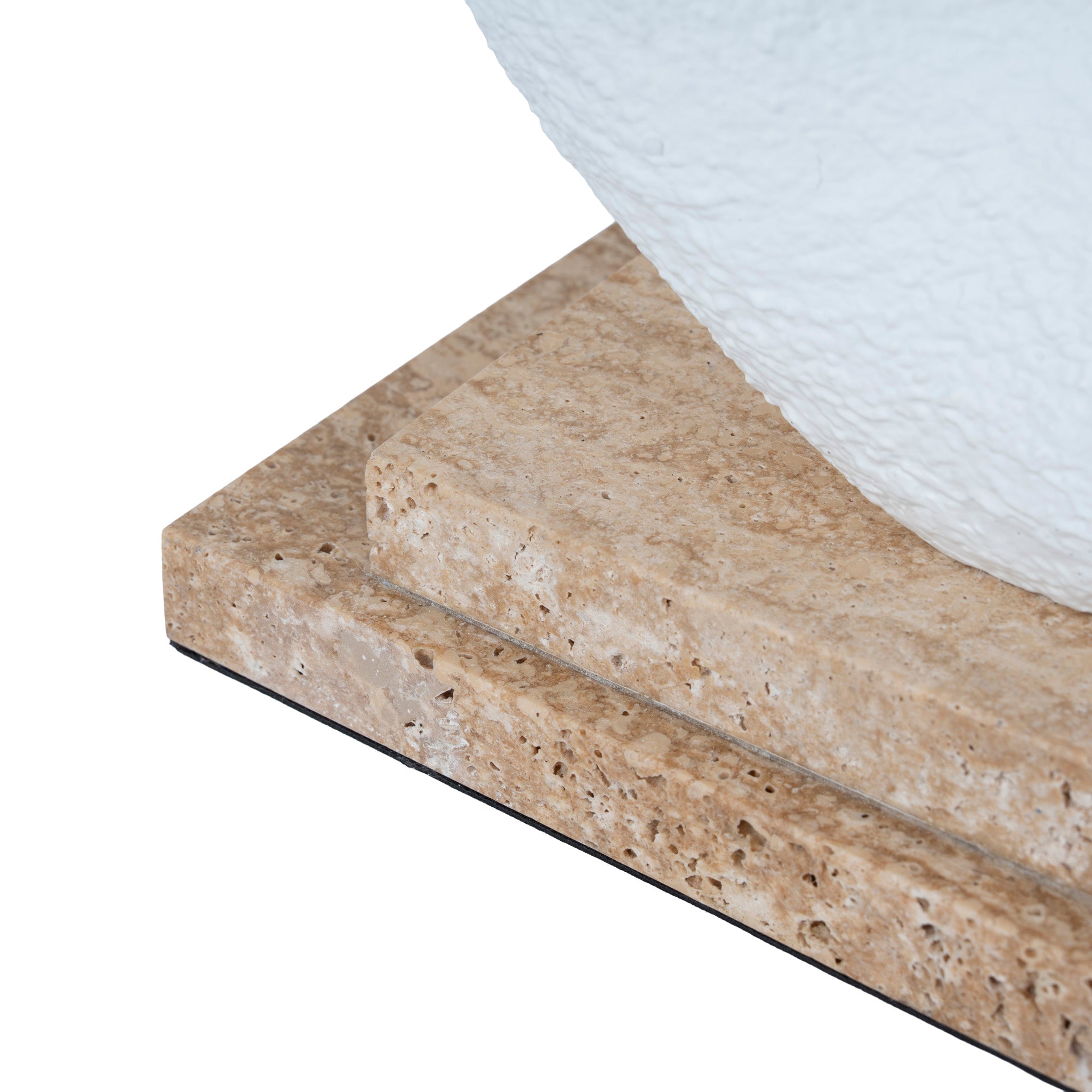 Obira Organic Shape Marble Sculpture - Clay White Homewares Kim-Core