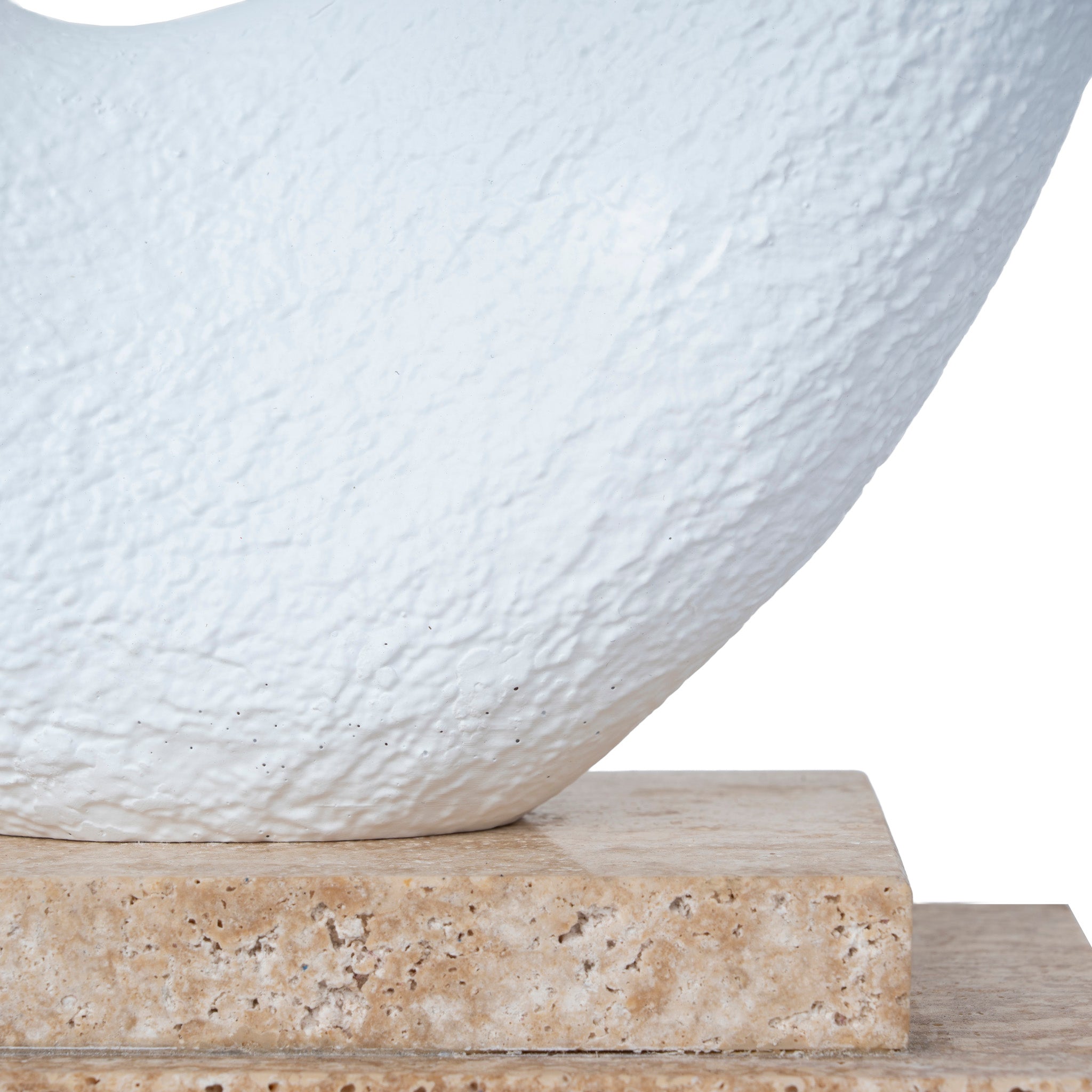 Obira Organic Shape Marble Sculpture - Clay White Homewares Kim-Core