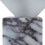 Marisca Geometric Marble Sculpture - Bulgari White Homewares Kim-Core