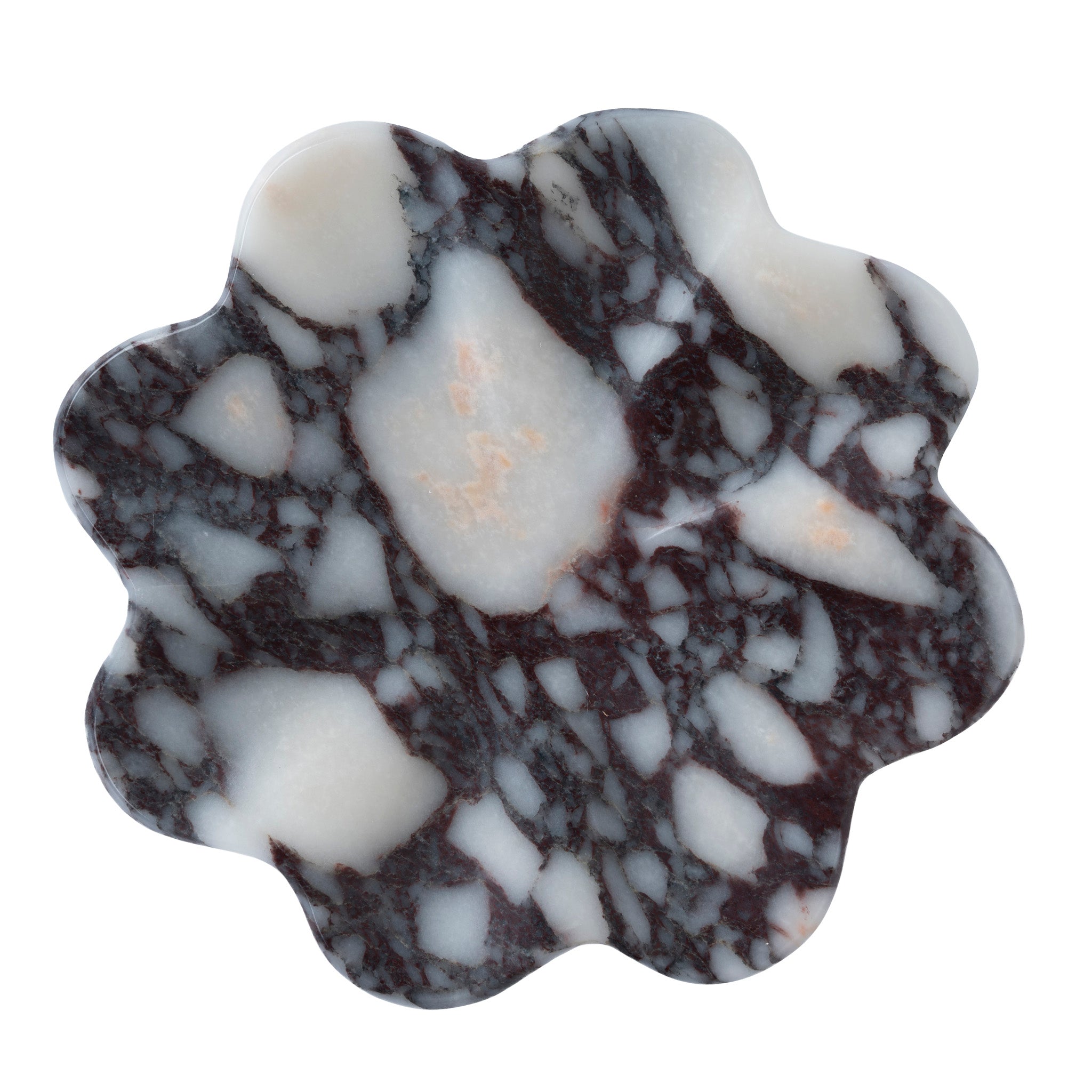 Lumea Sculptural Marble Tray - Bulgari Purple Homewares Kim-Core