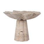 Paloma Petal-Shaped Travertine Vase - Beige Homewares Kim-Core