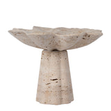 Paloma Petal-Shaped Travertine Vase - Beige Homewares Kim-Core