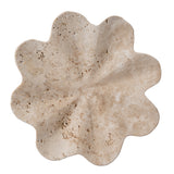 Paloma Petal-Shaped Travertine Vase - Beige Homewares Kim-Core