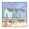 A Gust Of Wind And The Ball Blew Away, By Louise O'Hara Wall Art Gioia-Local 50x50cm Framed Canvas Black