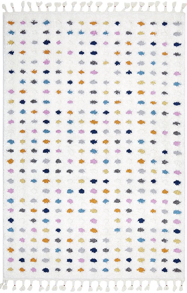 Madrid 290cm x 200cm Polka Dot Pattern Rug - Multi Colour Rug UN Rugs-Local   
