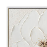Blanche Bloom 80 x 80cm Framed Canvas - Natural Wall Art Cloud-Core