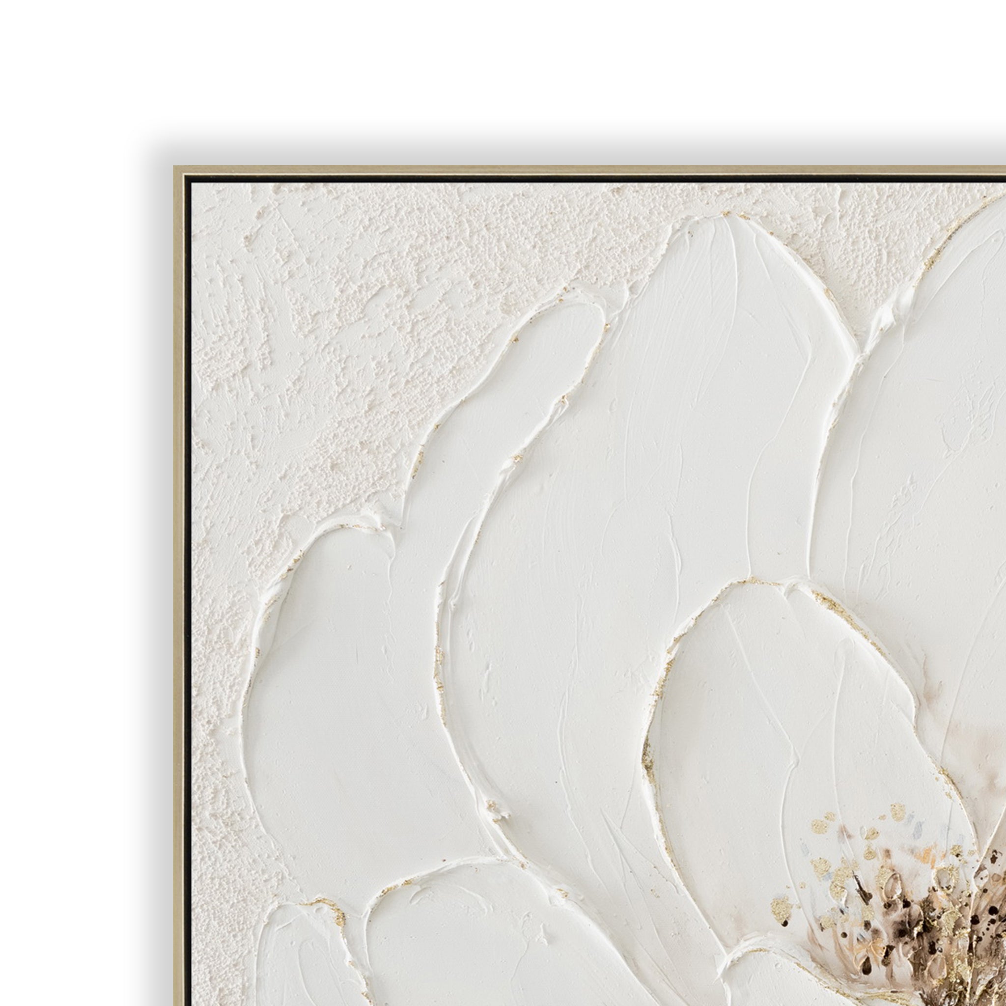 Blanche Bloom 80 x 80cm Framed Canvas - Natural Wall Art Cloud-Core