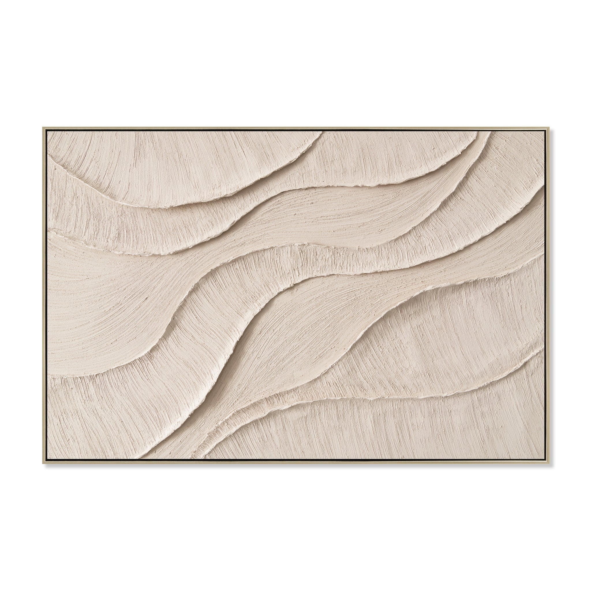 Isola Tide 120 x 80cm Framed Canvas - Natural Wall Art Cloud-Core