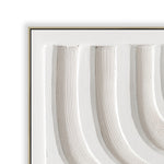 Lumo Arc 80 x 80cm Framed Canvas - Natural Wall Art Cloud-Core