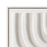 Lumo Arc 80 x 80cm Framed Canvas - Natural Wall Art Cloud-Core