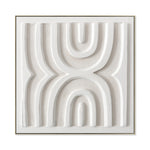 Lumo Arc 80 x 80cm Framed Canvas - Natural Wall Art Cloud-Core