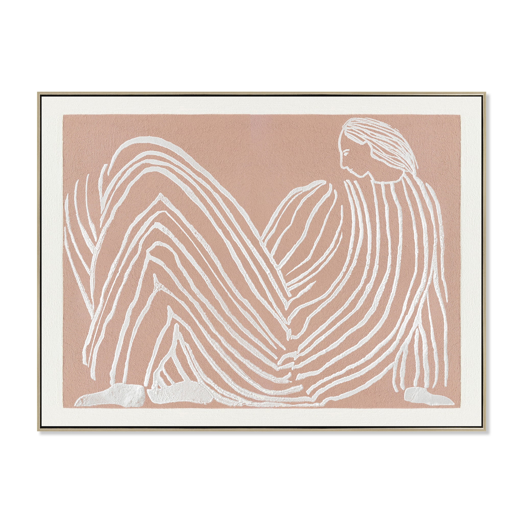 Lady Josephine 80 x 60cm Framed Canvas - Natural Wall Art Cloud-Core