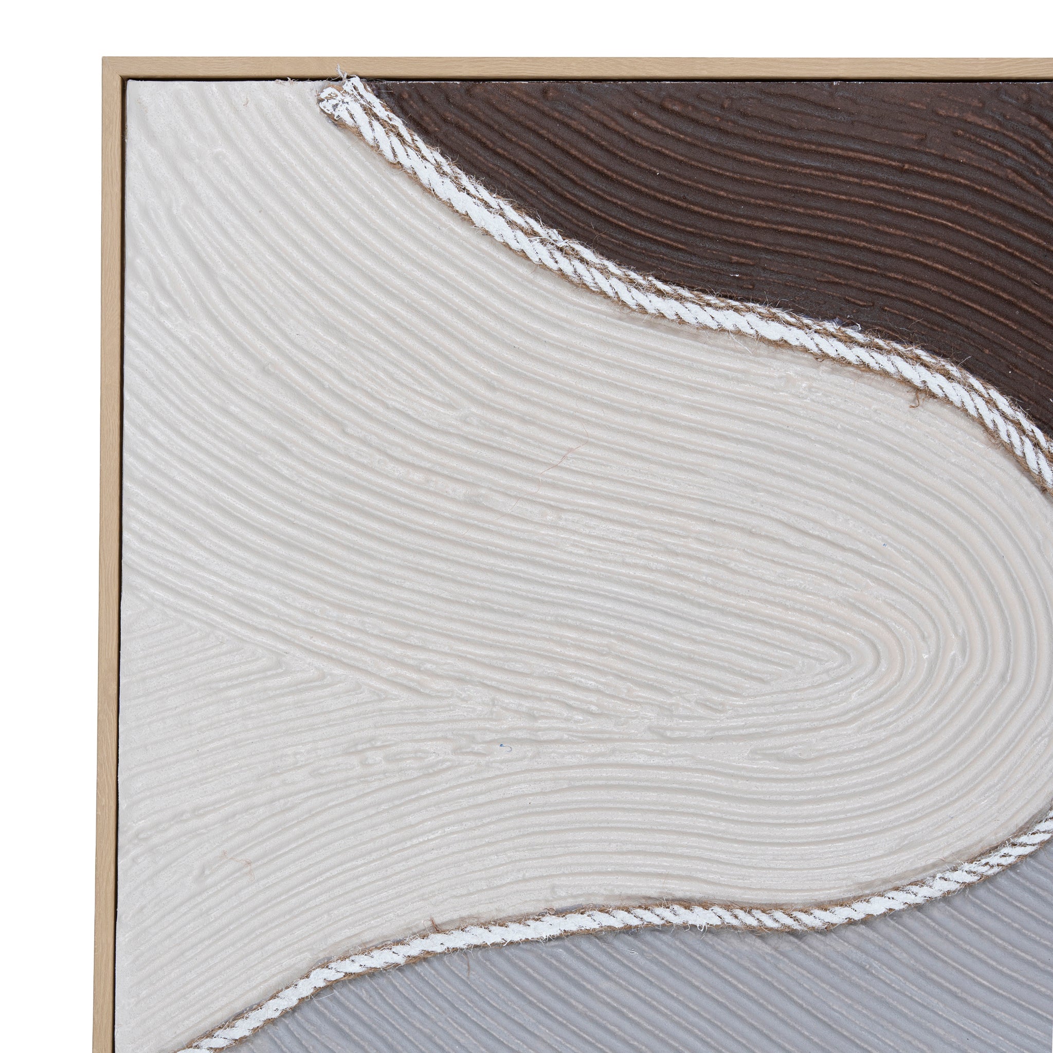 Terra Contour 120 x 90cm Framed Canvas - Natural Wall Art Cloud-Core