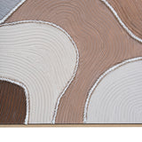 Ex Display - Terra Contour 120 x 90cm Framed Canvas - Natural Wall Art Cloud-Core