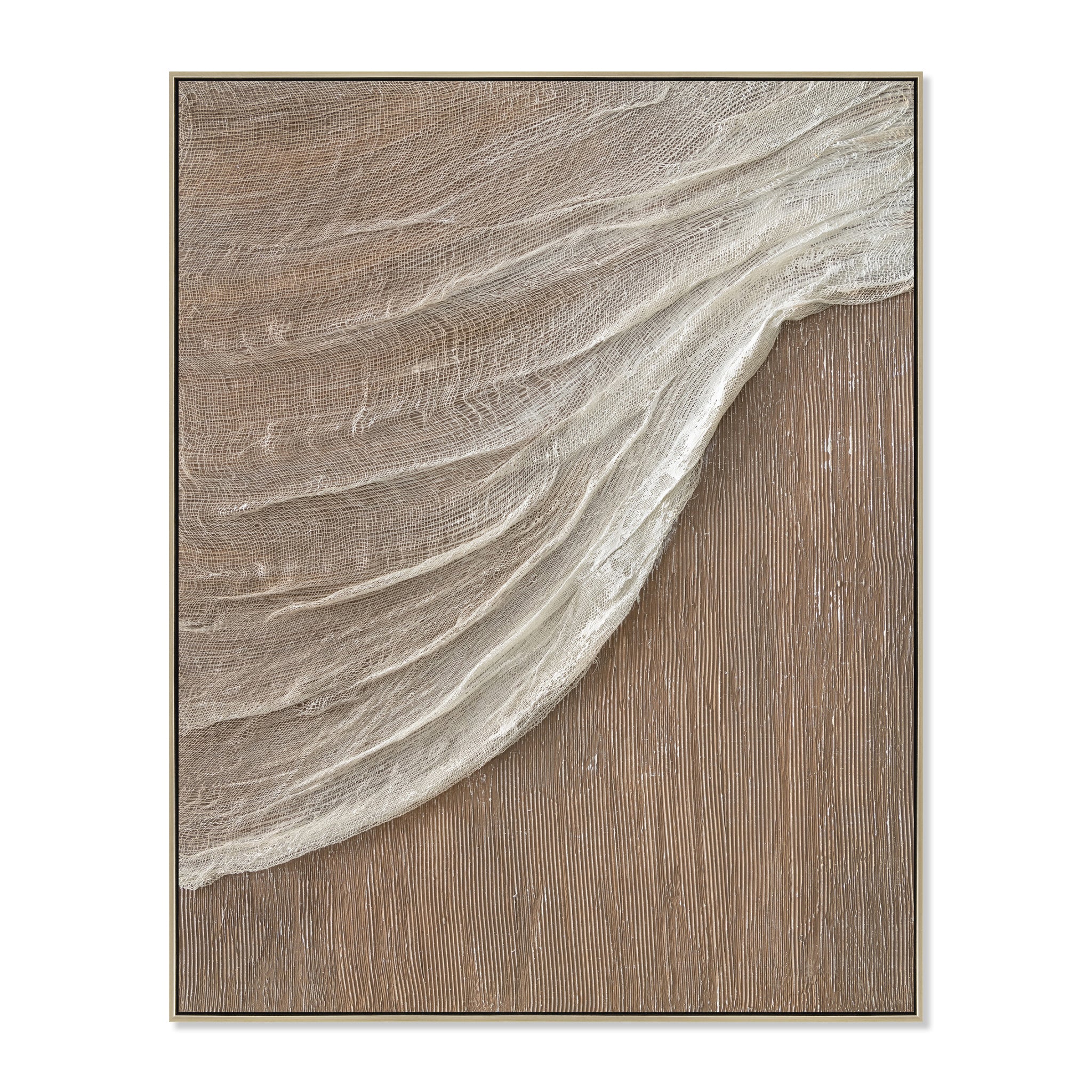 Ondelle 80 x 100cm Framed Canvas - Natural Wall Art Cloud-Core