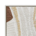 Sienna Linea Style A 100 x 100cm Framed Canvas - Natural Wall Art Cloud-Core