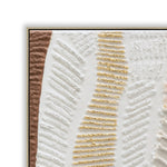 Sienna Linea Style B 100 x 100cm Framed Canvas - Natural Wall Art Cloud-Core