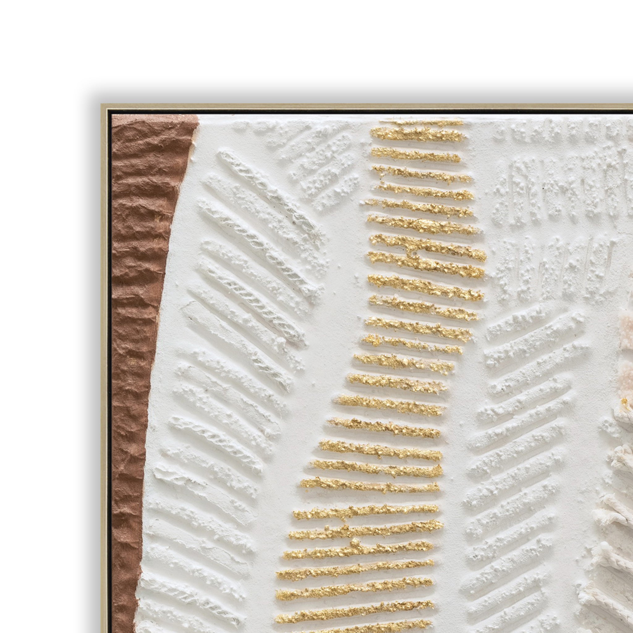 Sienna Linea Style B 100 x 100cm Framed Canvas - Natural Wall Art Cloud-Core