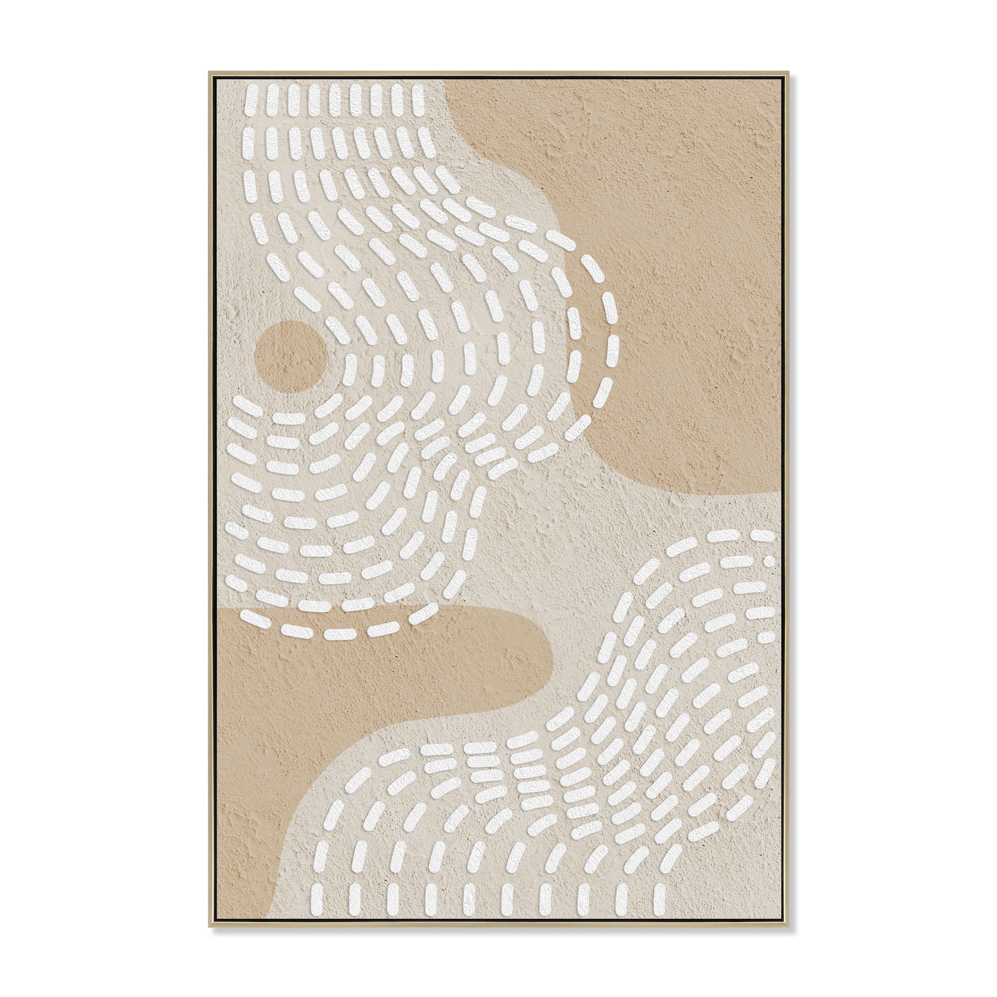 Solune 80 x 120cm Framed Canvas - Natural Wall Art Cloud-Core