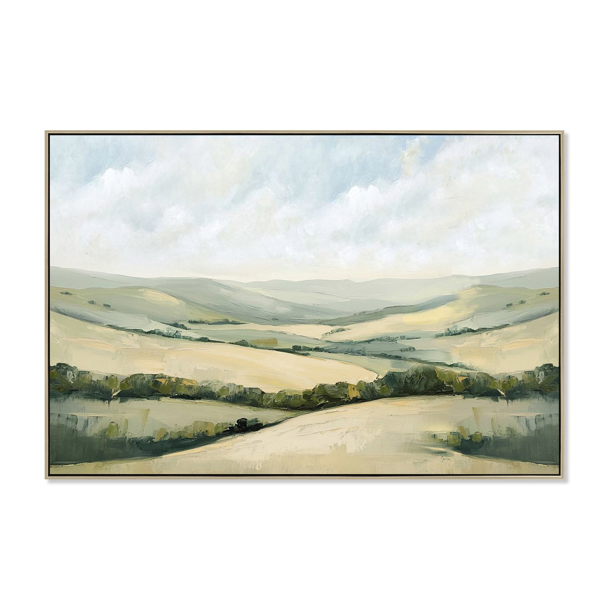 Valaine 120 x 80cm Framed Canvas - Natural Wall Art Cloud-Core